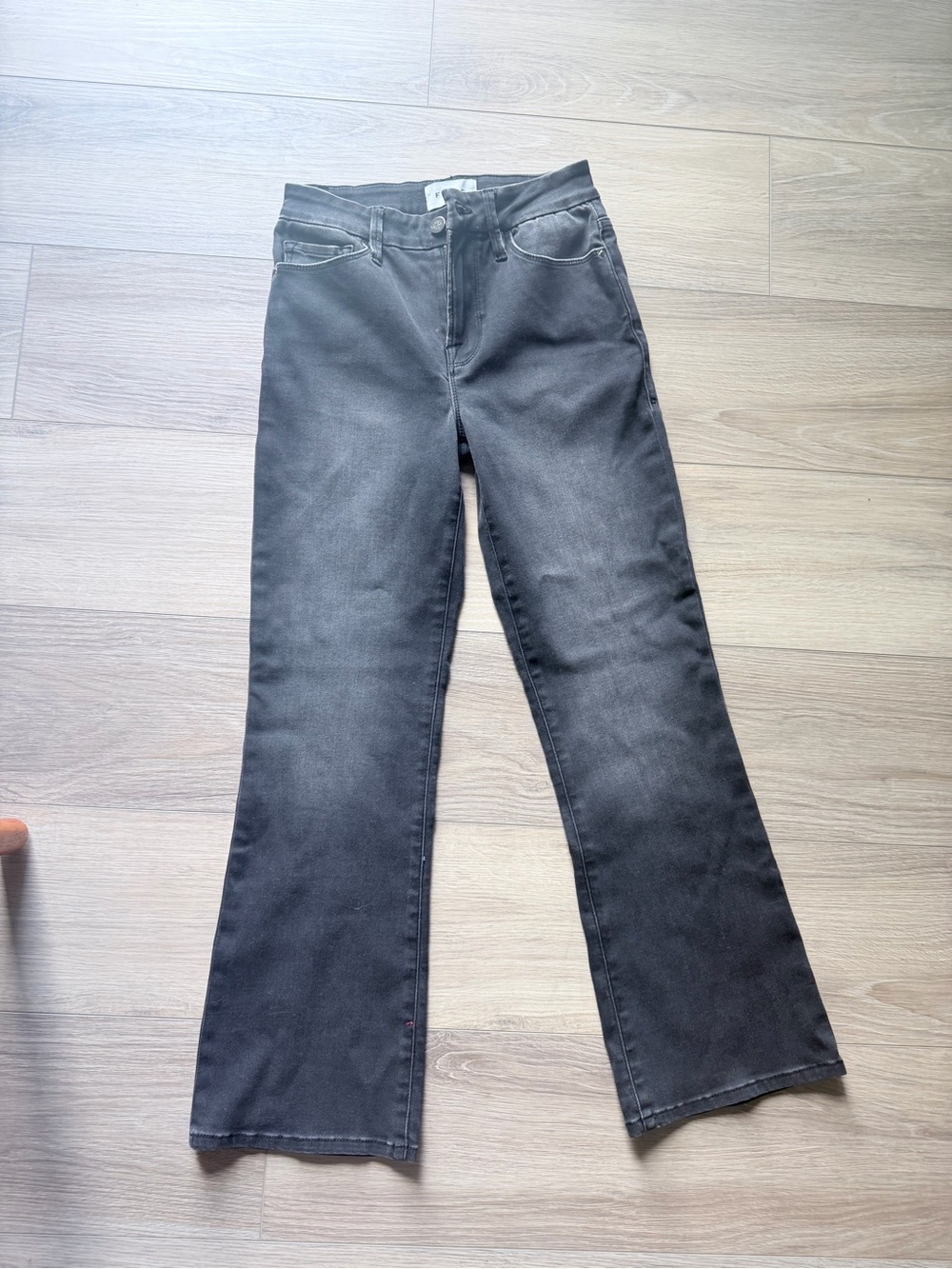 Frame Denim Black Flare Jeans